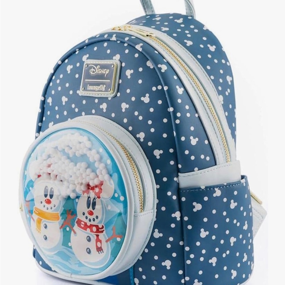 Loungefly set (includes wallet)Minnie and Mickey snowmen  *nwt - Picture 7 of 7